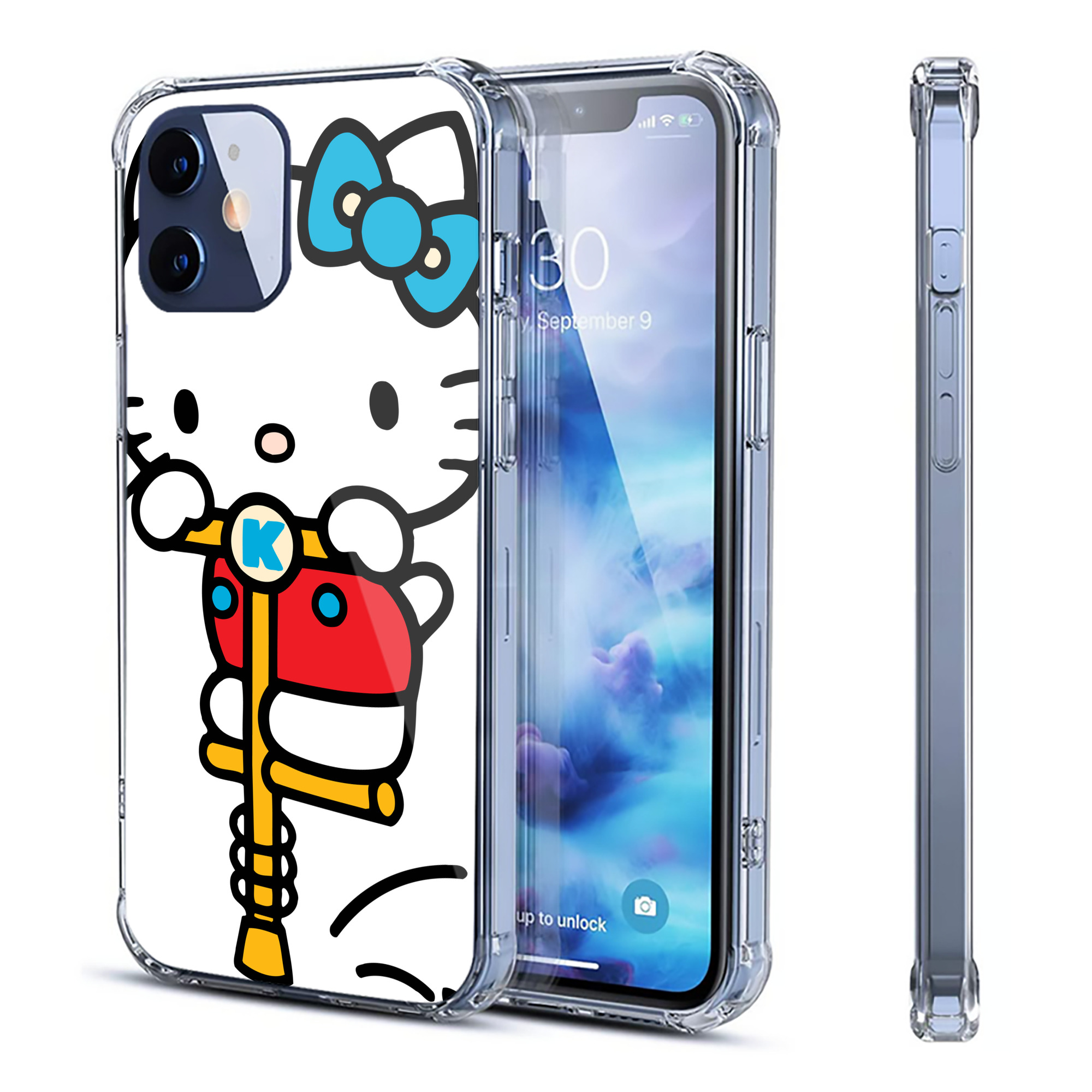 （画像用） Hello Kitty ハローキティ 【iPhone 12シリーズ対応】透明スマホケース（クリアソフトケース）